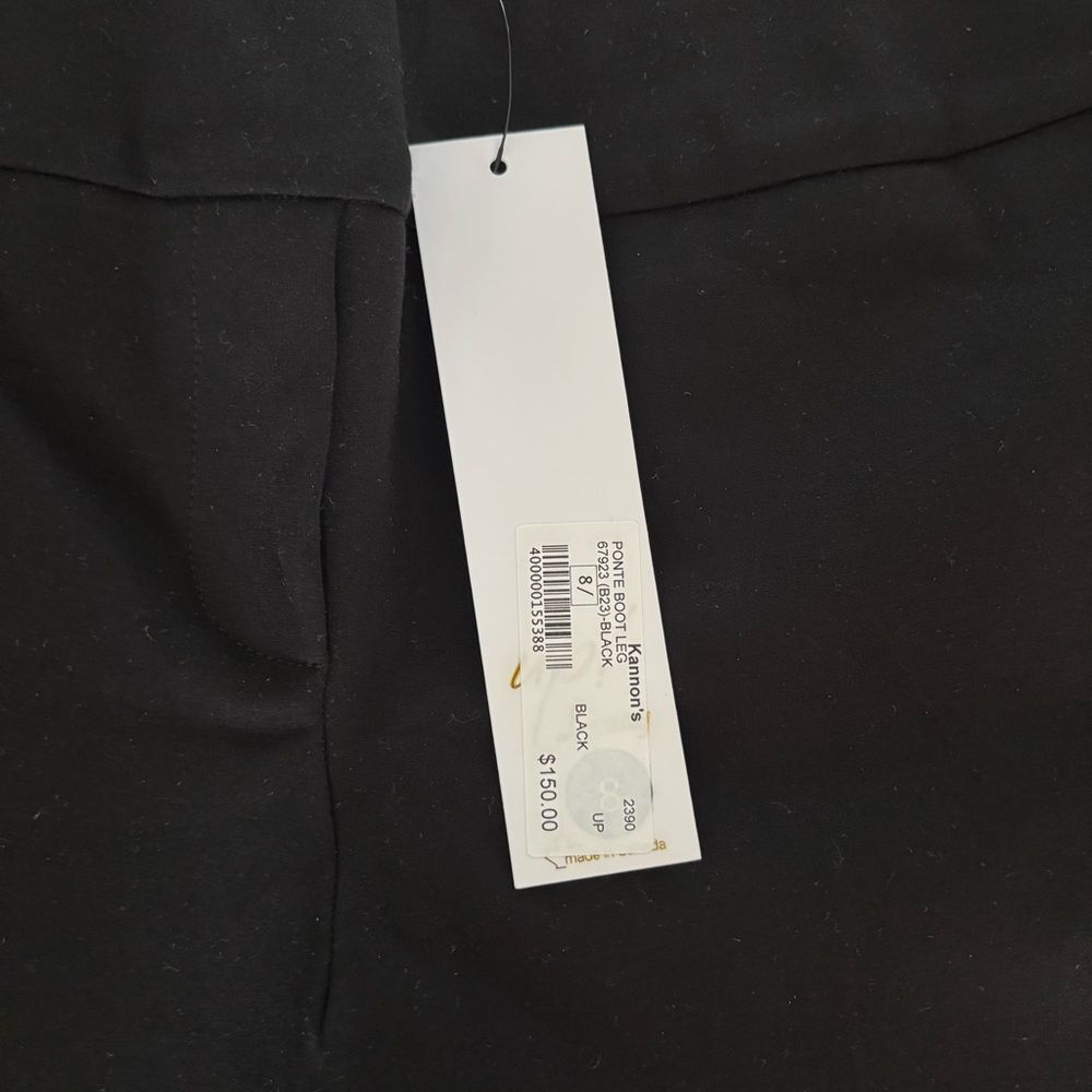 Up! Luxe Black Ponte Bootcut Pants Size 8 Made in Canada NWT - Picture 3 of 8